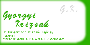 gyorgyi krizsak business card